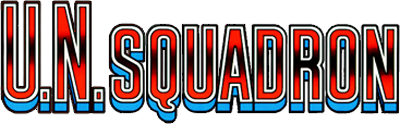 U.N. Squadron logo for Amiga